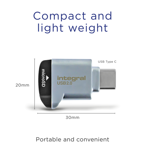 Integral USB 2.0 CARD READER TYPE C SINGLE SLOT MICRO SD ETAIL – image 6