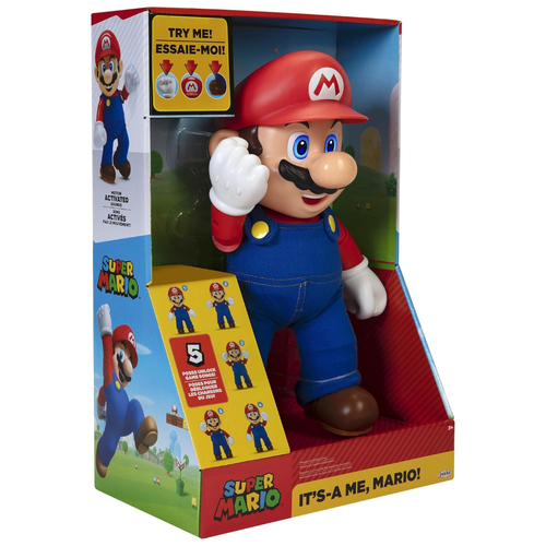 Super Mario - It's-a Me, Mario! Interactive Figure (31cm) – Foto 3 van 10