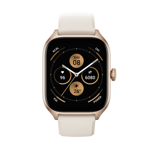Amazfit GTS 4 4,45 cm (1.75") AMOLED 43 mm Цифровой 390 x 450 пикселей Сенсорный экран Белый GPS (спутниковый)