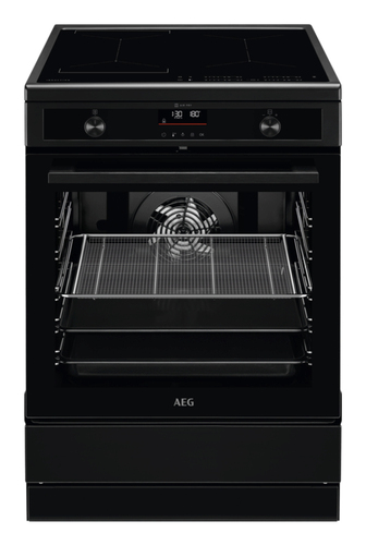 AEG CIB6499APB Freestanding cooker Electric Zone induction hob Black