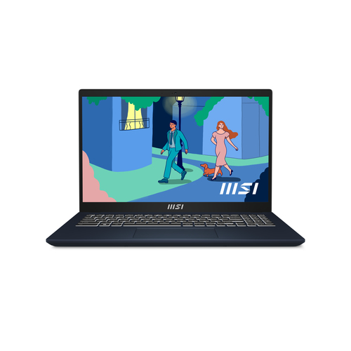 MSI Modern 15 B12M-465NL Intel® Core™ i7 i7-1255U Ноутбук 39,6 cm (15.6") Full HD 16 GB DDR4-SDRAM 512 GB Твердотельный накопитель (SSD) Wi-Fi 6 (802.11ax) Windows 11 Home Синий