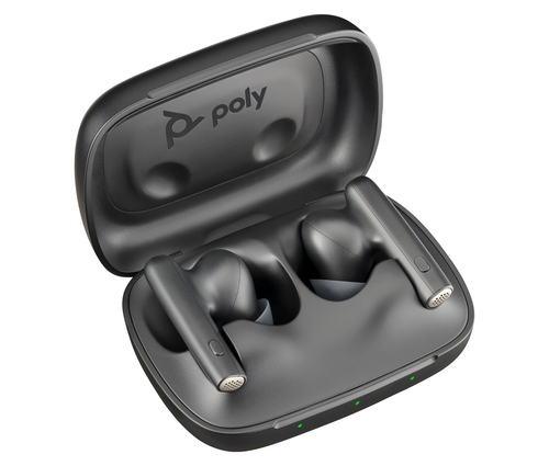 HP Poly Voyager Free 60 Carbon Black Earbuds +Basic Charge Case – image 2