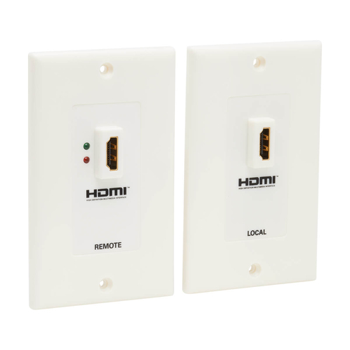 JUEGO EXTENSOR PLACA DE PARED  HDMI SOBRE DOBLE CAT5/CAT6 - P167-000