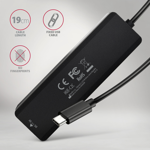 Axagon HUE-C2C 4× USB 5Gbps Hub, 2× USB-A & 2× USB-C, USB-C Power IN – image 5