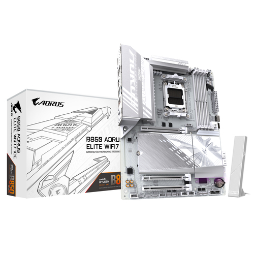 Gigabyte B850 Aorus Elite WIFI7 Ice Amd Ryzen AM5 DDR5 Atx Motherboard - image 1