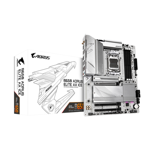 Mb Gigabyte B650 Aorus Elite Ax Ice SAm5  4X Ddr5 8000Oc  Dp  Hdmi  Wifi  Bt  Pcie 40  Atx  Gaming B650 AORUS ELITE AX ICE - B650 AORUS ELITE AX ICE