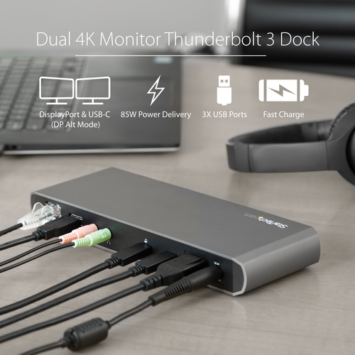 StarTech.com Thunderbolt 3 Dock, Dual Monitor 4K – image 6