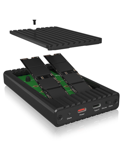 ICY BOX IB-2817MCL-C31 Behuizing voor M.2 NVMe SSDs met kloonfunctie externe behuizing, afbeelding 4