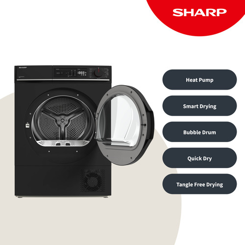 Sharp KD-NHA0S6GM1D-EN tumble dryer Freestanding Front-load – image 3