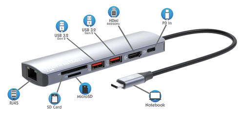 Docking USB-C MANHATTAN 153966