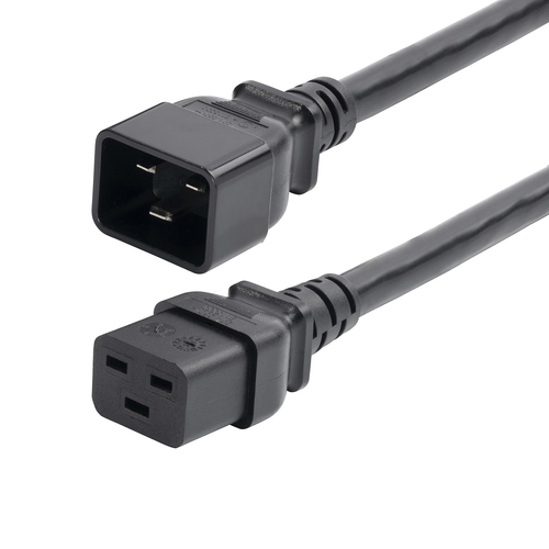 2FT (60CM) HEAVY DUTY EXTENSION CORD, IEC 60320 C19 TO C20 POWER EXTENSION CABLE
