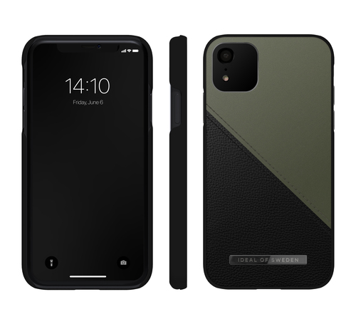 iDeal of Sweden Atelier Case iPhone 11/XR Onyx Black Khaki – image 3