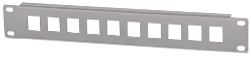 Intellinet 10-Port Patchpanel, unbestückt, 10", 1 HE, grau