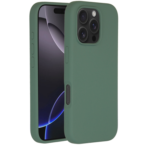 Accezz Liquid Silicone Backcover met MagSafe iPhone 16 Pro Telefoonhoesje Groen