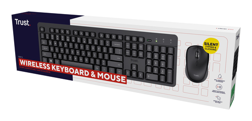 Trust Ody II Draadloze toetsenbord en muisset Toetsenbord Zwart, afbeelding 7