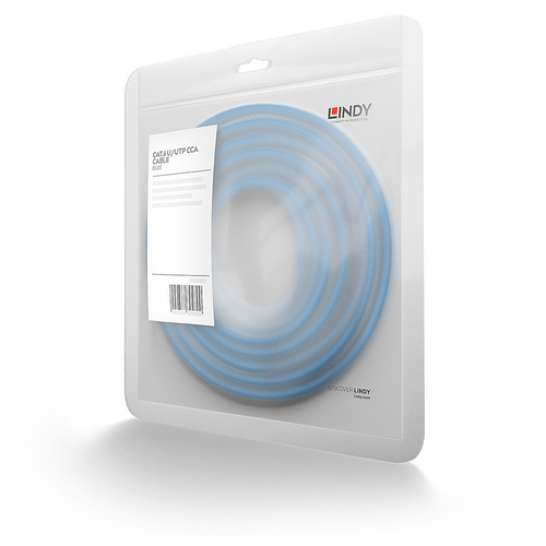Lindy Patchkabel Cat6 U/UTP Basic blauw 1.00m, afbeelding 2