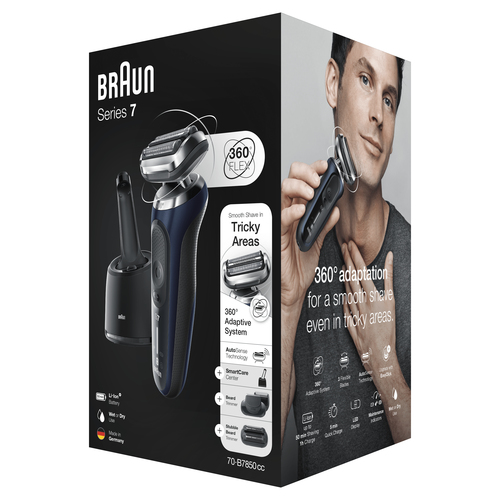 Braun Series 7 70-B7850cc Foil shaver Trimmer Blue – image 8