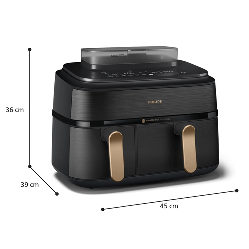 Philips Airfryer 5000 Series Dual Basket NA552/00, afbeelding 3