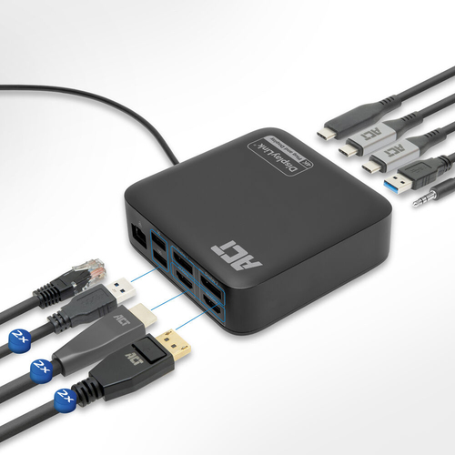 ACT USB-C Dual 4K Écran PC DisplayLink Station d'Accueil – Photo 3 sur 4