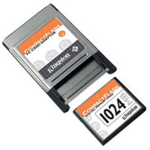 Kingston Technology CompactFlash Card 1GB + Adaptor