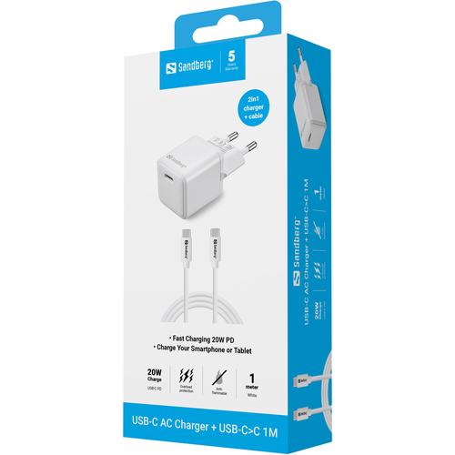 Sandberg USB-C 20W Charger EU+USB-CC – image 5