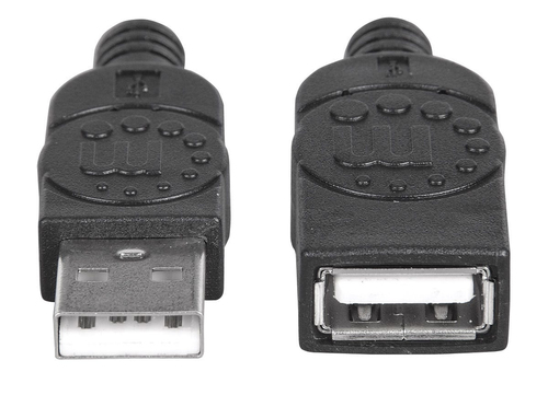 Manhattan Cable alargador USB-A a USB-A, 1 m, macho a hembra, 480 Mbps (USB 2.0), negro, garantía de por vida, equivalente a USBEXTAA3BK imagen 3