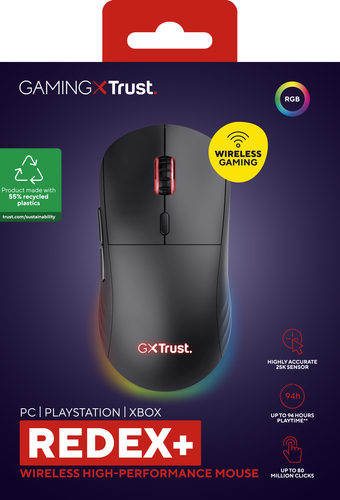 Trust GXT 927 Redex+ Draadloze Gaming Muis – Foto 8 van 10