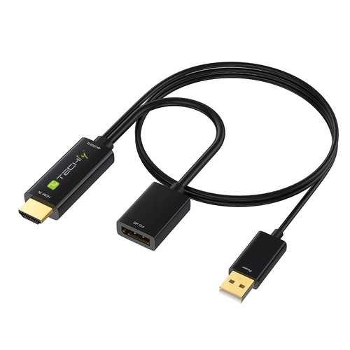 Techly ICOC HDMI-DP12A60 видео кабель адаптер HDMI Тип A (Стандарт) DisplayPort Черный
