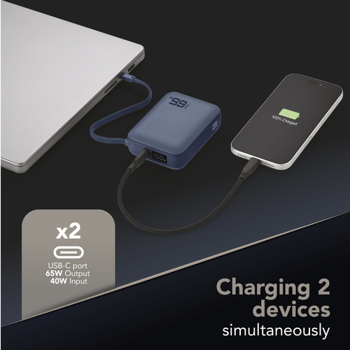 Cellularline POCKET POWER BANK 20000 mAh 65W USB-C PORT BLUE – image 3