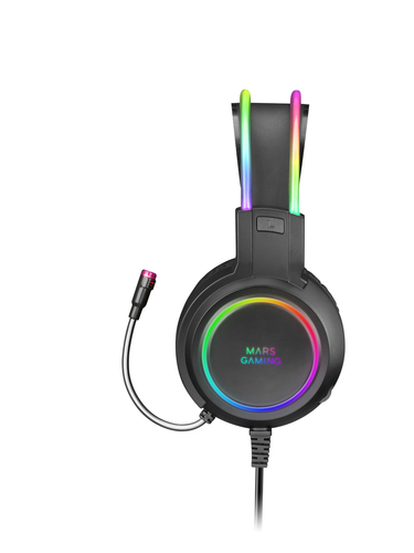 Mars Gaming MHRGB, Gaming Headset RGB + Flexible Microphone, Black – image 5