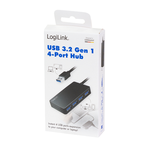 USB Hub Logilink USB 3.2 4-Port Black, afbeelding 5