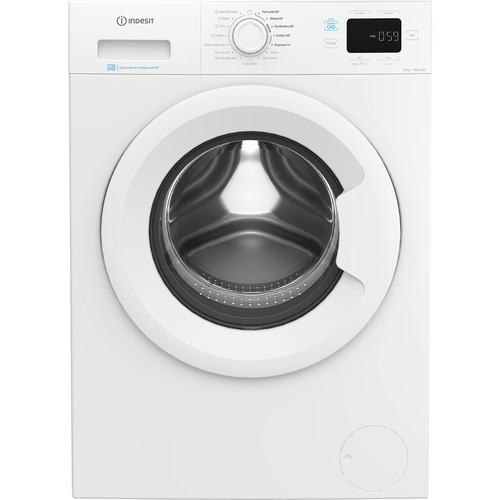 Indesit IP846PUSHGO 8kg 1400 Spin Washing Machine in White A Rated Pus - image 1