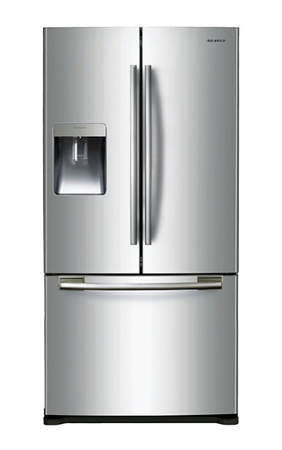 Samsung RF62QERS side-by-side refrigerator Freestanding