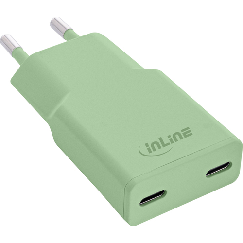 InLine 31590G mobile device charger Universal Light Green AC Fast charging Indoor