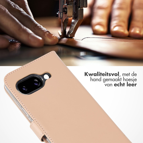 Selencia Echt Lederen Bookcase Google Pixel 9A - Dusty Pink, afbeelding 2