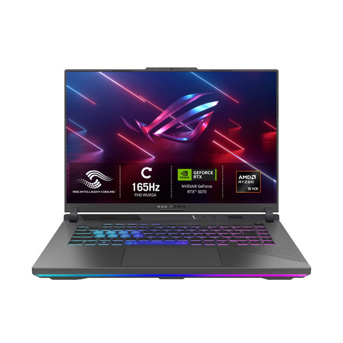 ASUS ROG Strix G16 G614PP-RV230W AMD Ryzen™ 9 8940HX Ноутбук 40,6 cm (16") WUXGA 16 GB DDR5-SDRAM 1 TB Твердотельный накопитель (SSD) NVIDIA GeForce RTX 5070 Wi-Fi 6E (802.11ax) Windows 11 Home Серый