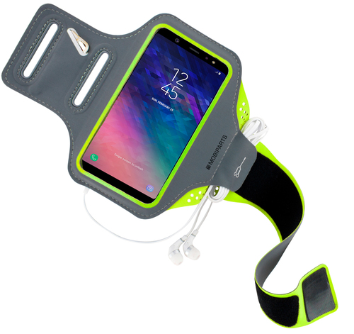 Mobiparts Comfort Fit Sport Armband Samsung Galaxy A6 Plus (2018) Neon Green – image 2
