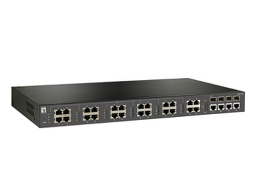 LevelOne 24 FE + 4 GE Combo SFP Managed Switch -40 ~ 75C