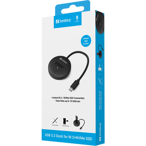 Sandberg USB 3.2 Dock for M.2+NVMe SSD – image 9