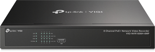 TP-Link VIGI NVR1008H-8MP сетевой видеорегистратор Черный