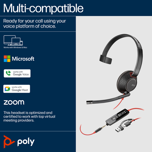 Poly Blackwire 5210 Wired Headset - image 3