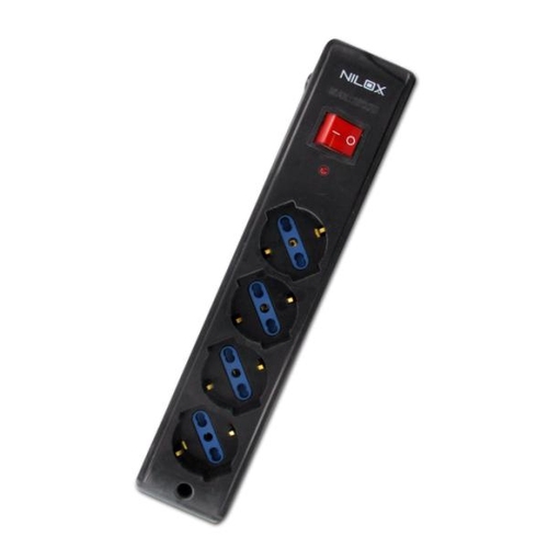 Nilox MULTIPRESA 4P. PROTEZIONE NERO