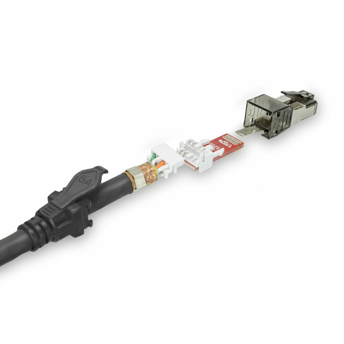 CAT6A S/FTP IDC LSZH BK 2.00M. 1 stk, afbeelding 3