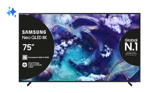 Samsung QE75QN900FT 190.5 cm (75") 8K Ultra HD Smart TV Wi-Fi Black