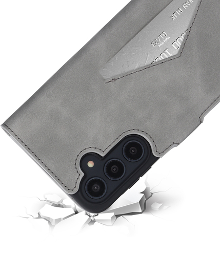 Kenmerken: Classic Wallet Case van Mobiparts Tijdloze kleur Granite Grey: gemaakt voor de moderne levensstijl. Het ontwerp heeft een soft-touch, afbeelding 2