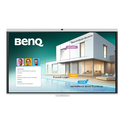 Product image: BenQ CM7505 interactive whiteboard 190.5 cm (75") 3840 x 2160 pixels Touchscreen White USB / Bluetooth