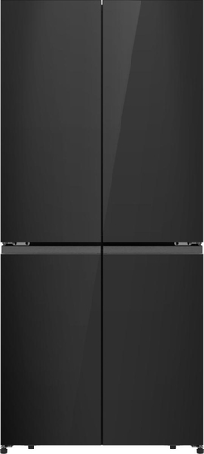 Hisense This cross door fridge with a glossy black finish combines spacious storage with a sleek design. Adjust settings remotely with Wi Fi, prevent ice buildu