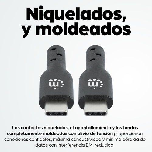 Cables USB-C  MANHATTAN USB-C macho a USB-C macho