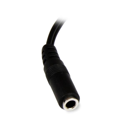 Startech 6in RCA to 3.5mm Female Cable - Audio to RCA Cable - 3.5mm Female to 2x RCA Male - Aux to RCA - Stereo Audio Cable (MUFMRCA) Audiokabel Sort – billede 2