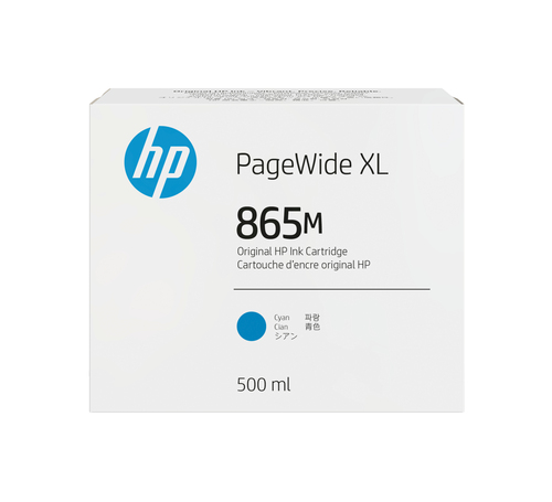 HP 865M 500-ml Cyan PageWide XL Ink Cartridge – image 1